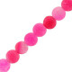 Natural stone beads 6mm Agate crackle Pink fuchsia frosted